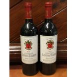 Two x 750 ml bottles of Château Langoa Barton Sain