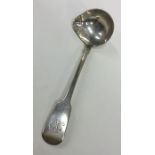 DUBLIN: An Irish silver rat tail ladle with pourin