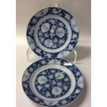 A pair of Chinese Nanking plates of typical design