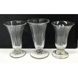 A group of three Georgian tulip shaped vases / she