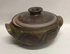 MICK MORGAN (British b. c1950): A stoneware lidded