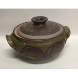 MICK MORGAN (British b. c1950): A stoneware lidded