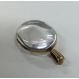 An Antique oval 15 carat gold rock crystal double