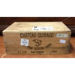 A case of 6 x 750 ml bottles of Château Guiraud Pr