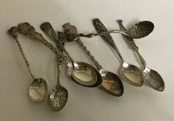 A collection of Continental silver cutlery. Approx