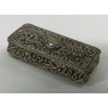 An embossed silver hinged top box. Birmingham. App