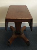 A Victorian mahogany single pedestal breakfast tab