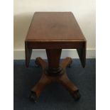 A Victorian mahogany single pedestal breakfast tab