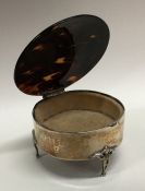 A silver and tortoiseshell jewellery box. Birmingh