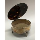 A silver and tortoiseshell jewellery box. Birmingh