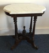 A Continental marble top occasional table on four