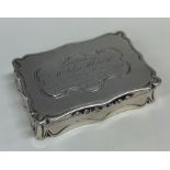 A good Victorian silver snuff box decorated with s