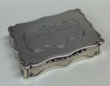 A good Victorian silver snuff box decorated with s