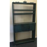 A small painted pine bookcase with single drawer.