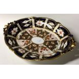 An attractive Royal Crown Derby oval dish decorate