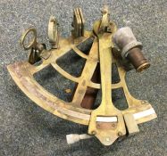 A boxed sextant by Aklan of London. Est. £50 - £80