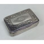 A good quality Georgian silver hinged top snuff bo