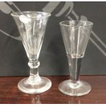 A small plain Georgian tapering drinking glass on