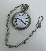 A gent's Railwayman's pocket watch inscribed, 'LNE