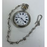 A gent's Railwayman's pocket watch inscribed, 'LNE