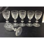 An attractive set of six tapering liqueur glasses