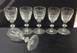 An attractive set of six tapering liqueur glasses