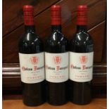 Three x 75 cl bottles of Château Bourgneuf Pomerol