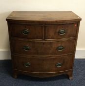 A Georgian style mahogany four drawer chest. Est.