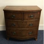 A Georgian style mahogany four drawer chest. Est.