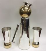 RAVISSANT: An unusual Indian silver three piece co