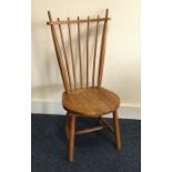 A set of six stylish Danish stick back chairs. Est