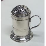 A fine quality George I silver kitchen muffineer w