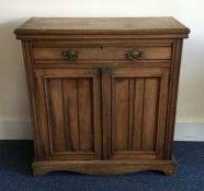 An Edwardian mahogany two door sideboard. Est. £20