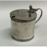 An Edwardian silver mustard pot with BGL. Birmingh