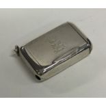 An unusual silver combination snuff box / vesta wi