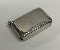 An unusual silver combination snuff box / vesta wi