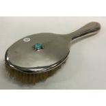 LIBERTY & CO: A large plain silver hairbrush inset