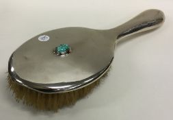 LIBERTY & CO: A large plain silver hairbrush inset