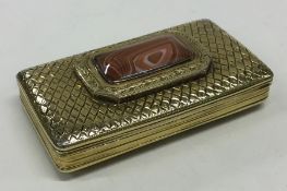 A good quality Antique silver gilt snuff box with