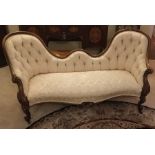 An attractive Victorian upholstered chaise longue