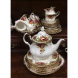 An 'Old Country Roses' part tea service. Est. £60