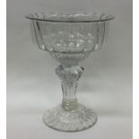 A good large Georgian glass drinking vessel with f