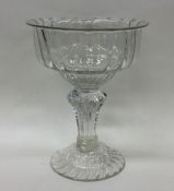 A good large Georgian glass drinking vessel with f