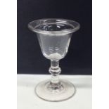 A small Georgian drinking glass with knobbed stem