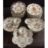 A good Portuguese dessert set with crested centres