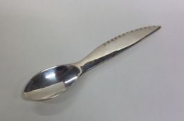 An unusual Norwegian child's silver spoon together