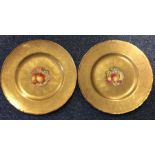 An attractive pair of Royal Worcester plates decor