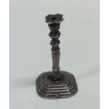 A Continental Antique miniature silver candlestick