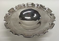 An Edwardian silver pedestal sweet dish with shape