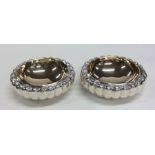 A pair of good quality silver and silver gilt salt